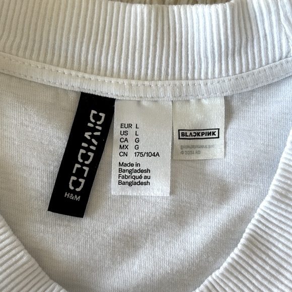 Black Pink short sleeve shirt white and pink size large - Picture 4 of 16